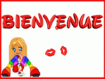 Gif animé bienvenue fille